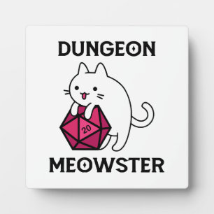 Dungeon Meowster Cat Funny Plaque