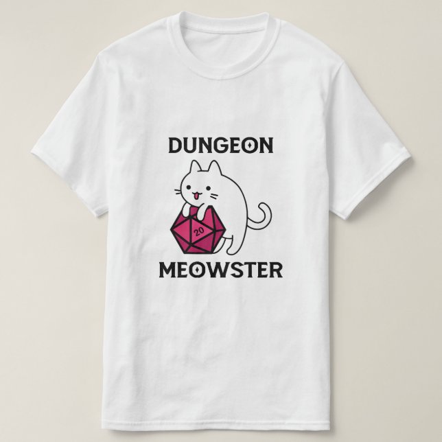 Dungeon Meowster Cat Funny T-Shirt (Design Front)