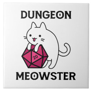Dungeon Meowster Cat Funny Tile