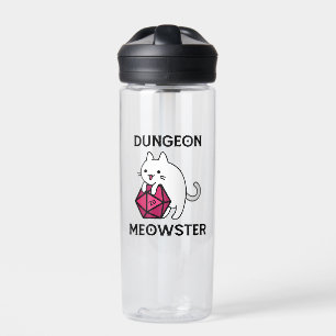 Dungeon Meowster Cat Funny Water Bottle
