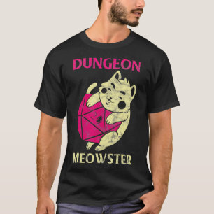 Dungeon Meowster Gamer Geek Cat Lover Introvert Gi T-Shirt