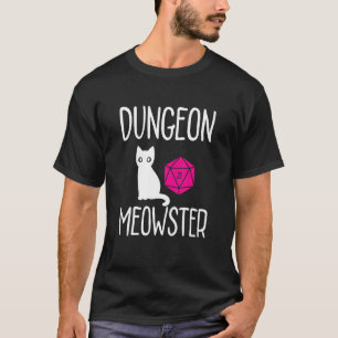 Dungeon Meowster Rpg Tabletop Gaming Dm Role Play T-Shirt
