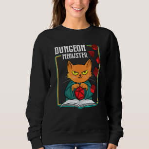 Dungeon Meowster Rpg Tabletop Gaming Dm Role Playe Sweatshirt