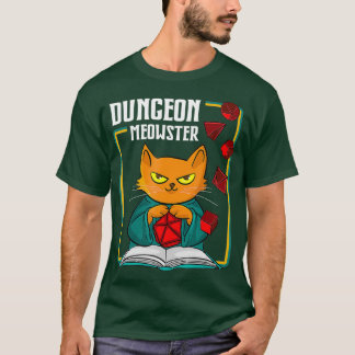 Dungeon Meowster RPG Tabletop Gaming DM Role T-Shirt