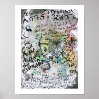 Dungeon Rift Designer Notes Painting Poster