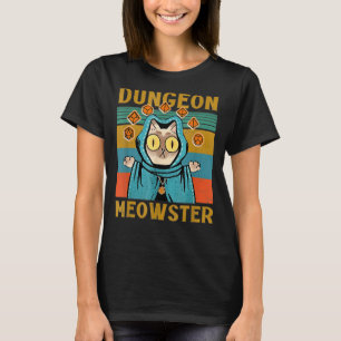 Dungeon Warriors Meowster RPG Tabletop Gaming DM R T-Shirt
