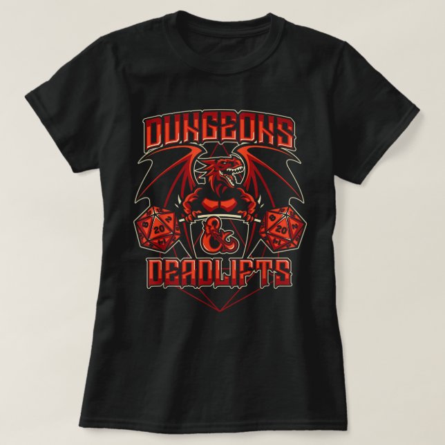 Dungeons and Deadlifts Side Quest Workout Top, DM  T-Shirt (Design Front)