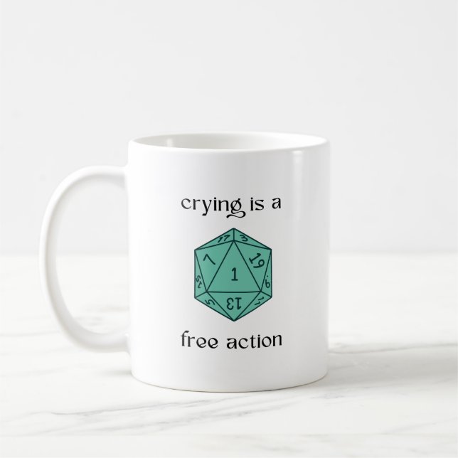 dungeons and dragon dice dungeon master D&D nerd Coffee Mug (Left)