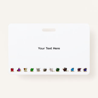 Dungeons and Dragons Class Dice Designs ID Badge