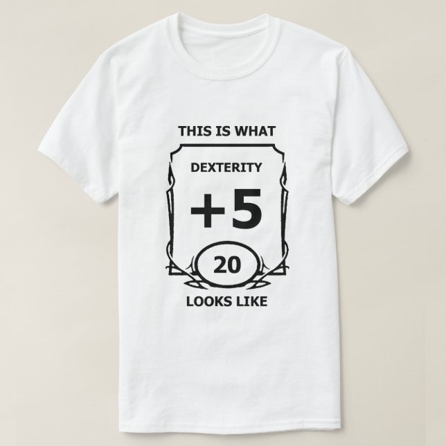 Dungeons and Dragons Dexterity T Shirt (Design Front)