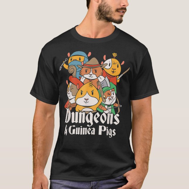 Dungeons And Guinea Pigs Parody  T-Shirt (Front)