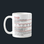 Dungeons & Dragons Dad Stat Block Mug<br><div class="desc">This funny design features a stat block for the "dad" creature like one might have in a tabletop rpg game, making it a great anniversary, valentines or birthday gift.</div>