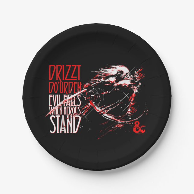 Dungeons & Dragons Evil Falls When Heroes Stand Paper Plate (Front)