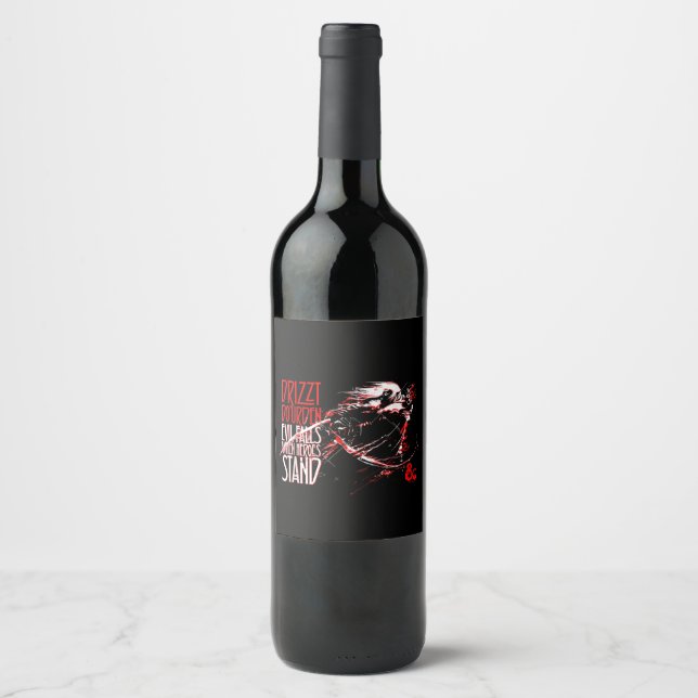 Dungeons & Dragons Evil Falls When Heroes Stand Wine Label (Front)
