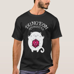 Dungeons Meowster Rpg Dice Funny Rpg Game T-Shirt