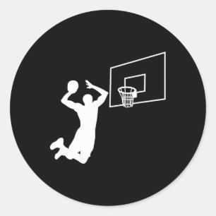 Dunk Bysketbyll Player Slam Dunk Byller Bysketbyll Classic Round Sticker