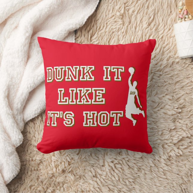 DUNK IT LIKE IT'S HOT funny basketball             Cushion (Blanket)