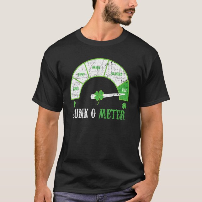 Dunk O Metre Irish Beer Drinking Alcohol Drinker T-Shirt (Front)