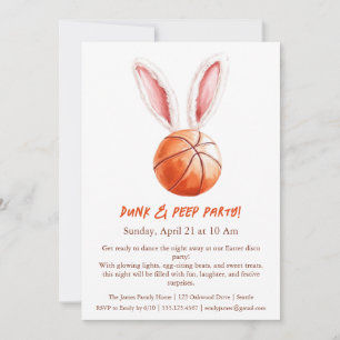 Dunk & Peep Party – Easter Basketball Invitation