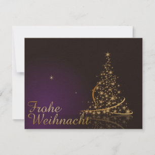 Dunkelviolettes Weihnachtsmotiv mit Weihnachtsbaum Invitation