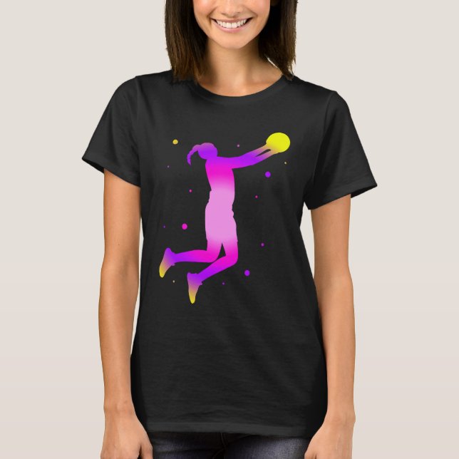 Dunking basketball player basket  basketball playe T-Shirt (Front)