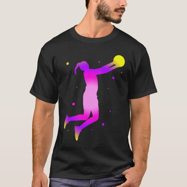 Dunking basketball player basket  basketball playe T-Shirt (Front)