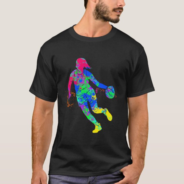 Dunking basketball player basket  basketball playe T-Shirt (Front)