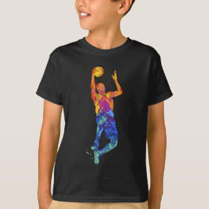 Dunking Basketball Player Basketball Graphic  T-Shirt