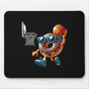 Dunking Donut Hole Food Champ Sketll Game Sport Pl Mouse Mat