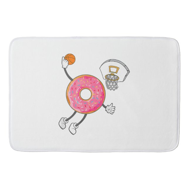 Dunking Doughnut Hole Food Champ Bath Mat (Front)