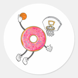 Dunking Doughnut Hole Food Champ Classic Round Sticker