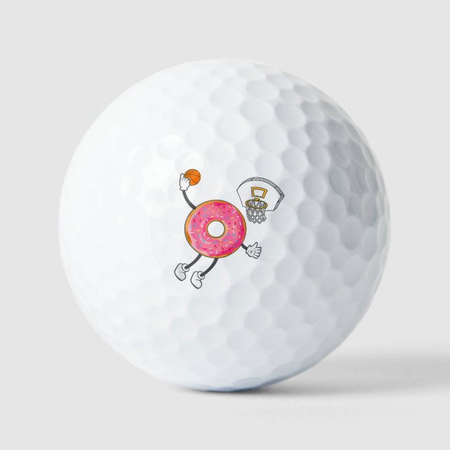 Dunking Doughnut Hole Food Champ Golf Balls (Front)
