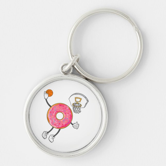 Dunking Doughnut Hole Food Champ Key Ring (Front)