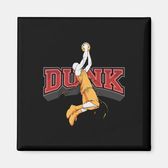 Dunking Dunk Basketball  Magnet (Front)