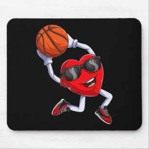 Dunking Heart Sketll Shirt Mouse Mat