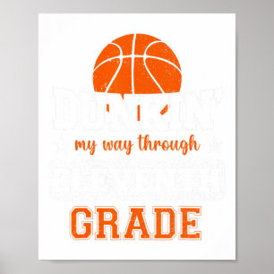 Dunking My Way Through 11th Grade Basketball Back Poster