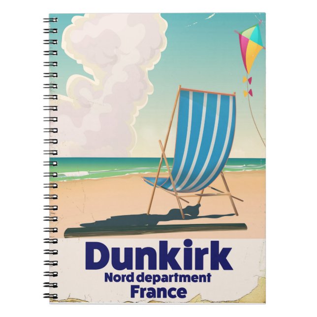 Dunkirk Beach travel poster Notebook (Front)