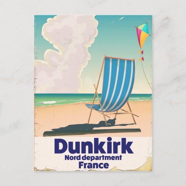 Dunkirk Beach travel poster Postcard (Front)