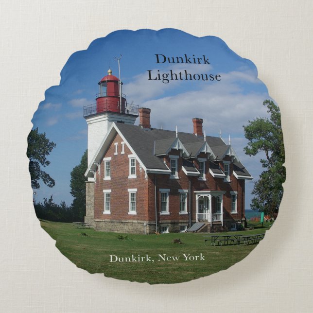 Dunkirk Lighthouse round pillow (Front)