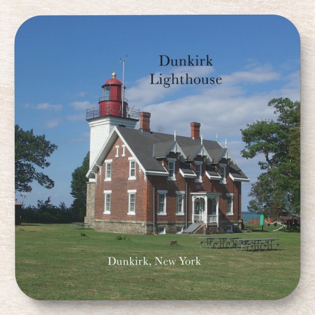 Dunkirk Lighthouse set of 6 plastic coasters (Front)