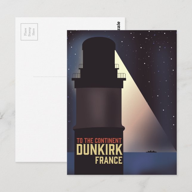 Dunkirk Lighthouse travel poster. Postcard (Front/Back)