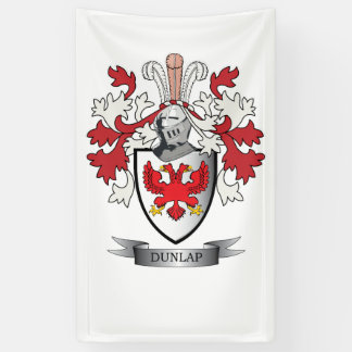 Dunlap Family Crest Coat of Arms Banner