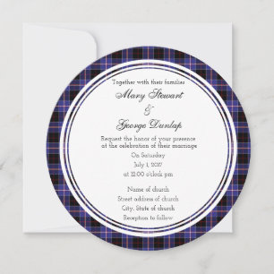 Dunlap Scottish Wedding Round Invitation