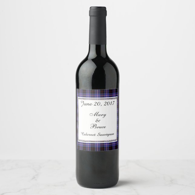 Dunlap Scottish Wedding Wine Label (Front)