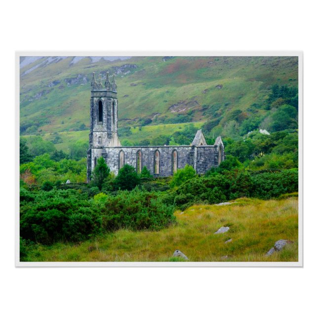 Dunlewey Church in the Irish Countryside Poster (Front)