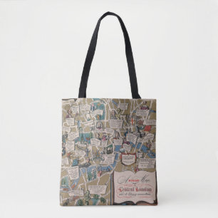 Dunlop map- Literary Landmarks of Central London Tote Bag