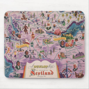 Dunlop Map of Central Scotland Mouse Mat