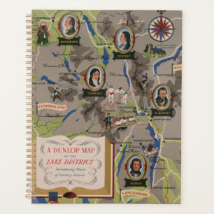 Dunlop Map of Lake District, England Planner