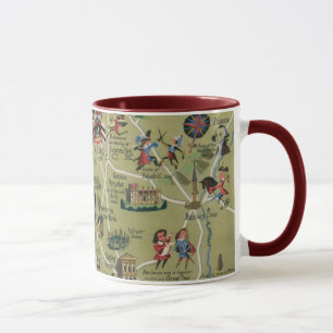 Dunlop Map of Shakespeare Country, England Mug
