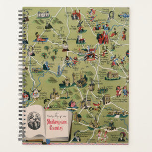 Dunlop Map of Shakespeare Country, England Planner